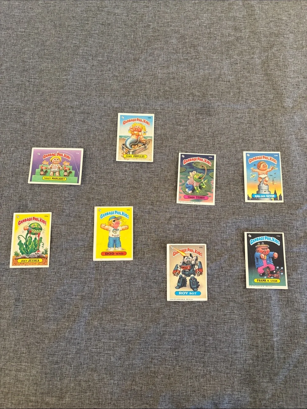 1986 garbage pail kids original series 3. Lot of 8 GPK stickers Roy Bot